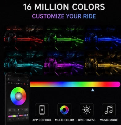 Car Fiber Optic Ambient Light Modified Car Interior Cool Light