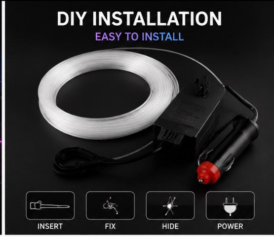 Car Fiber Optic Ambient Light Modified Car Interior Cool Light